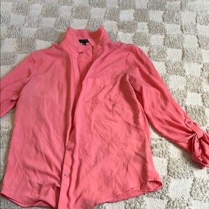 Pink Button-Up Blouse
